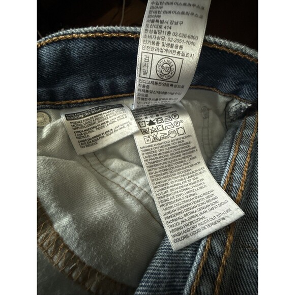 Levis 550 Jeans Mens 40x32 100% Cotton Blue Straight Leg - Picture 9 of 9